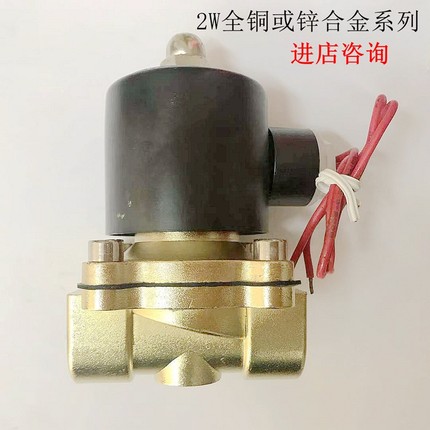 2W025-08 2分 微型电磁阀 水阀 气阀 优质铜阀 DC12V 24V AC220