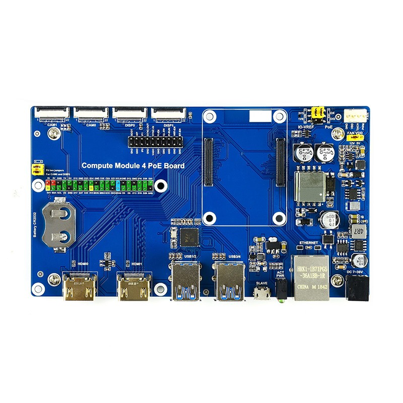 树莓派Computer Module4 POE BOARD供电扩展板 CM4计算模块IO底板