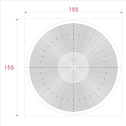 点规直尺刻度尺 CAD菲林尺 圆规 面积规 角度尺 透明软尺 可定制