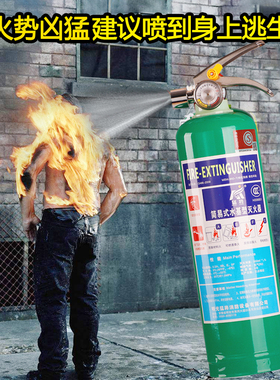 3升绿色环保水基灭火器家用店用2L3L6L9L25L45工厂泡沫推车水基型