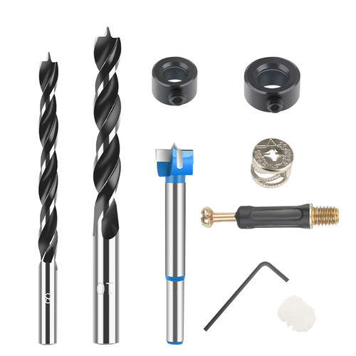 木工三尖钻头打孔麻花钻头钻电钻转头支罗钻开孔器多功能工具套装