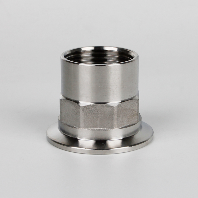 304不锈钢内丝六角快装接头卫生级卡箍式卡盘内螺纹快速连接DN15