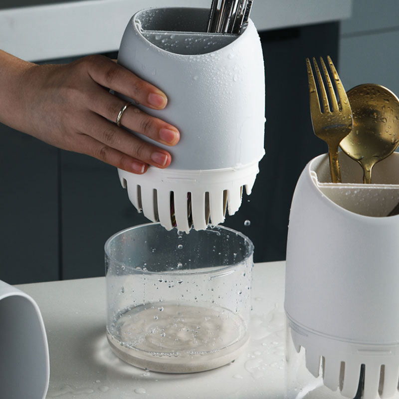 厨房家用大双格带刀架硅藻泥沥水筷子笼厨房餐具勺子收纳盒刀筷架,纺织面料/辅料/配套,服装加工设备,淘宝优惠券,粉丝福利购,淘宝优惠卷