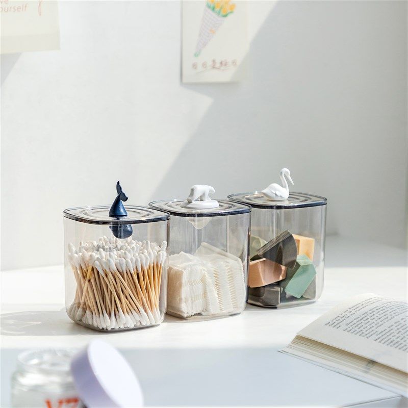 透明卡通化妆棉收纳盒便携迷你桌面防尘牙签棉签卸妆棉盒塑料带盖,搬运/仓储/物流设备,其他起重搬运设备,淘宝优惠券,粉丝福利购,淘宝优惠卷