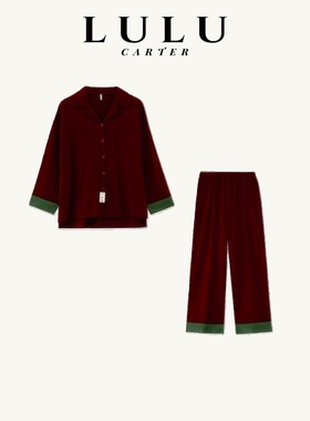 国风本命年海岛绒睡衣女2025新款秋冬季纯棉红色珊瑚绒家居服套装