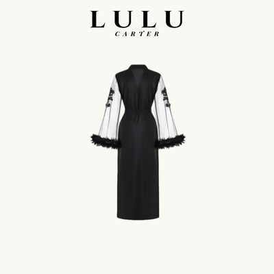 女性感睡袍蕾丝轻奢缎面睡衣睡袍