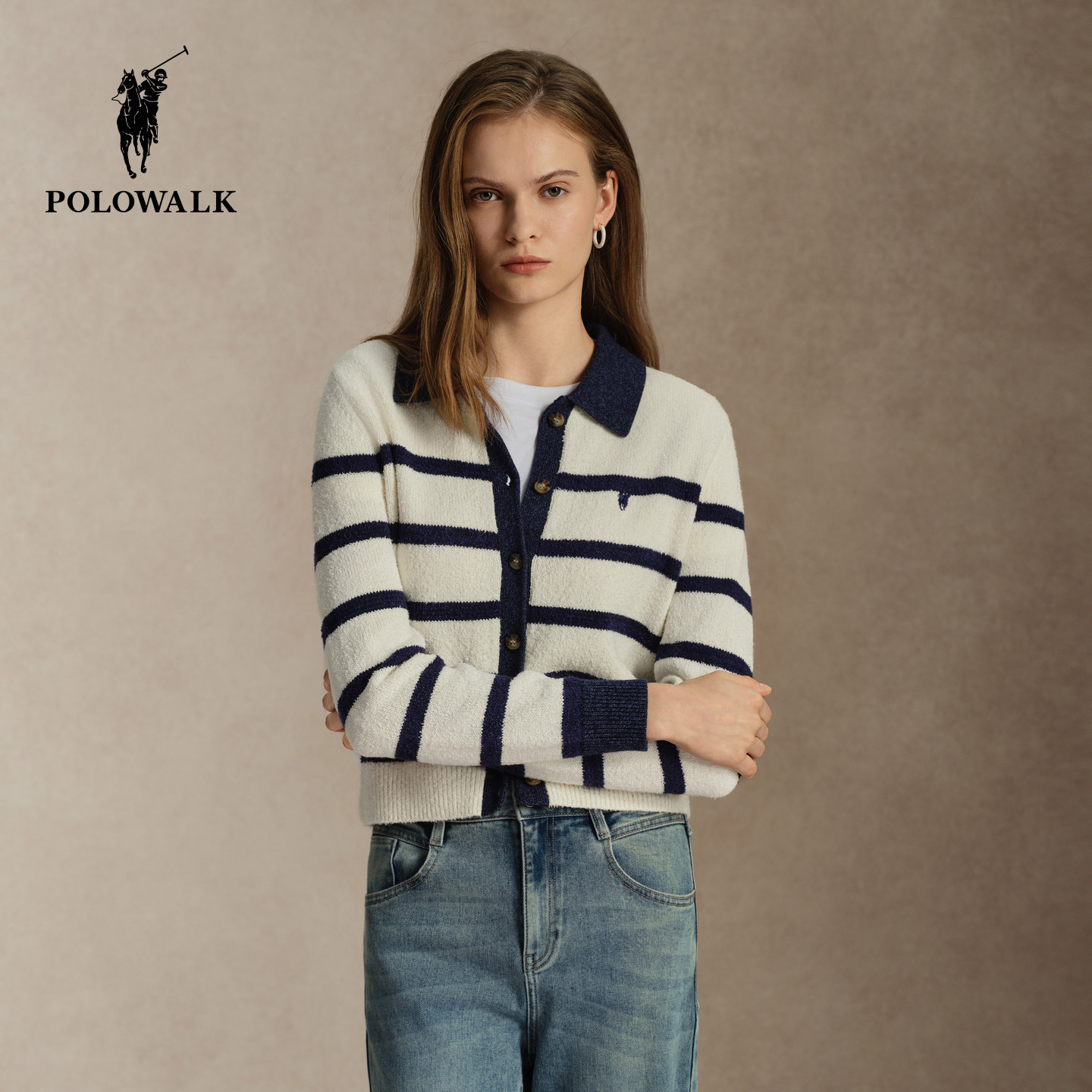 POLOWALK2026秋季新品长袖针织衫