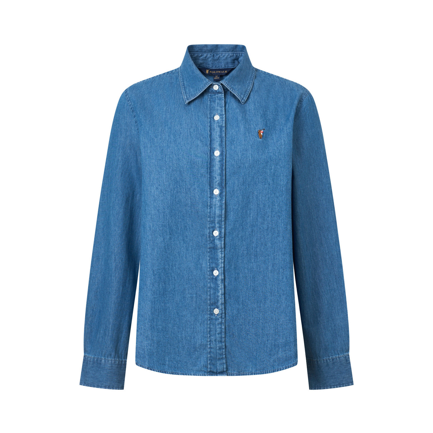 POLOWALK女士长袖衬衫2026春夏新款外套时尚休闲通勤纯棉牛仔衬衫