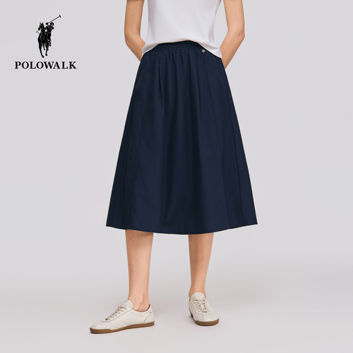 POLOWALK松紧腰A字半身裙