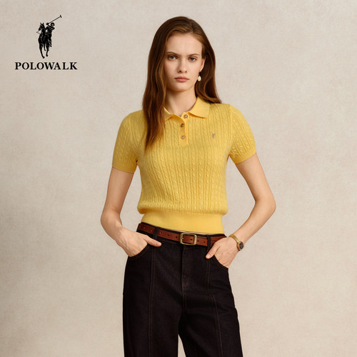 POLOWALK女士薄款纯色针织衫