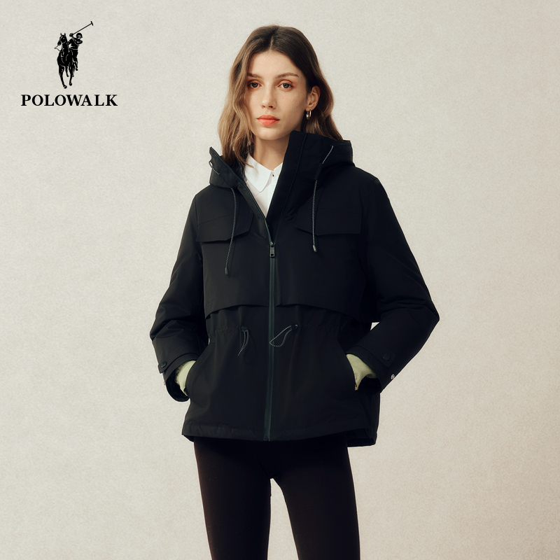 POLOWALK女士连帽羽绒服外套