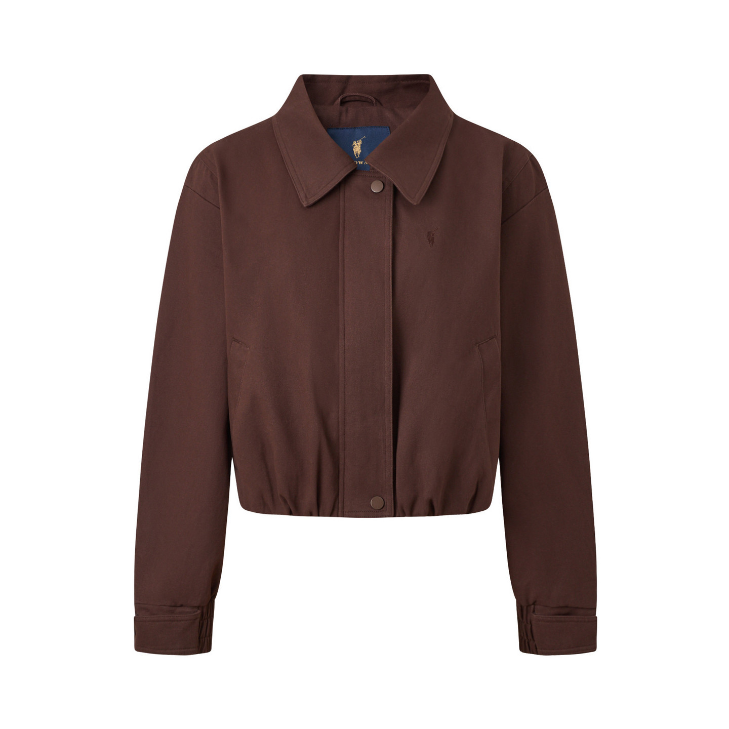 POLOWALK女士外套2026春季新款时尚潮流纯色翻领短款收腰