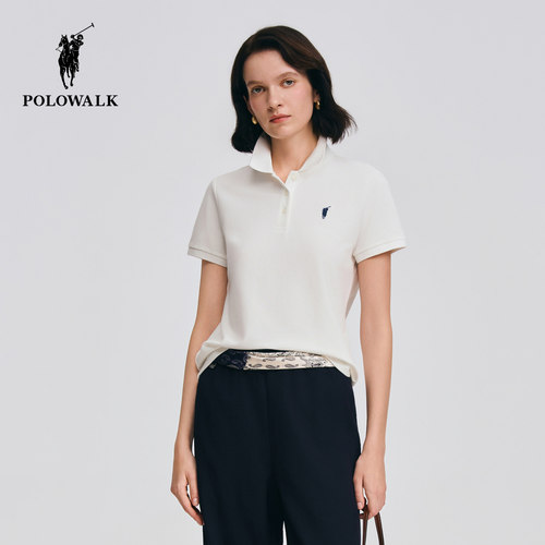 POLOWALK女士短袖T恤纯色百搭