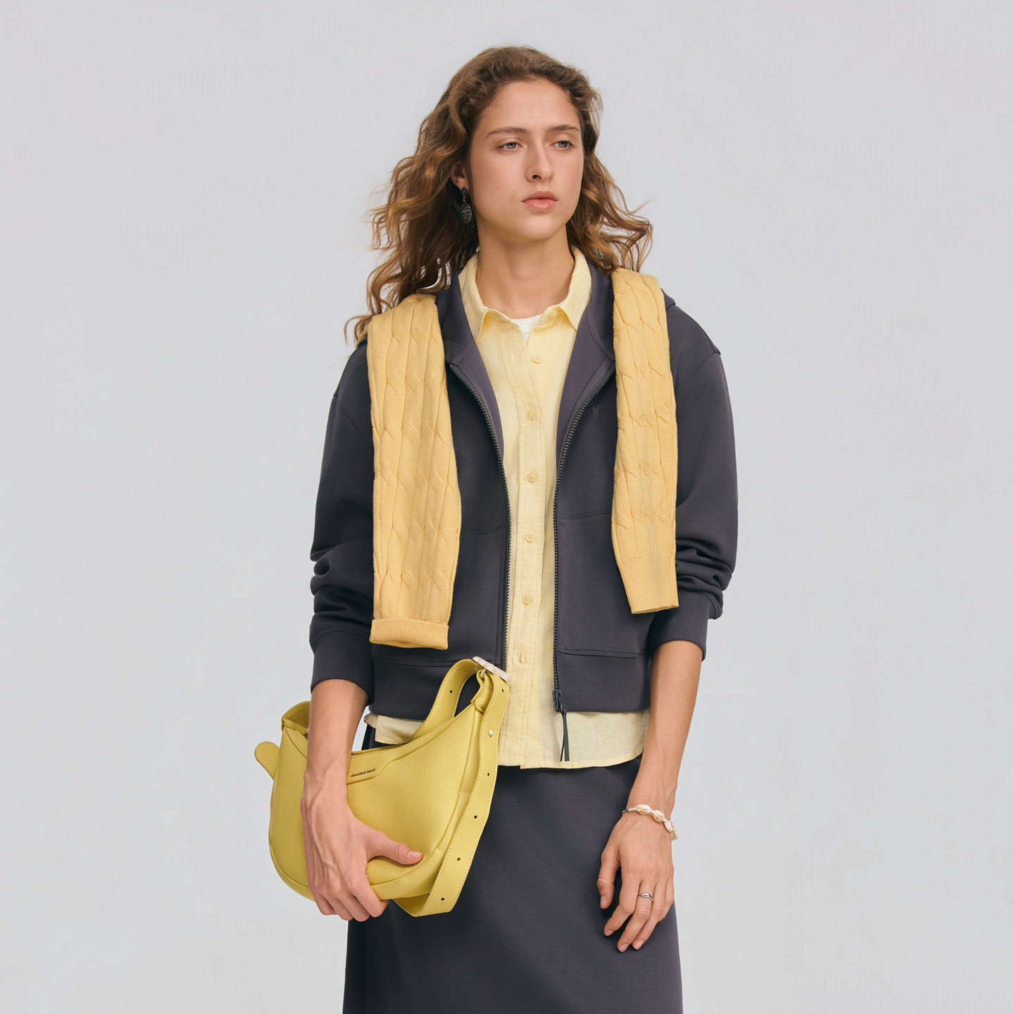 【套装】POLOWALK女士卫衣2026春季新款连帽开衫卫衣H型