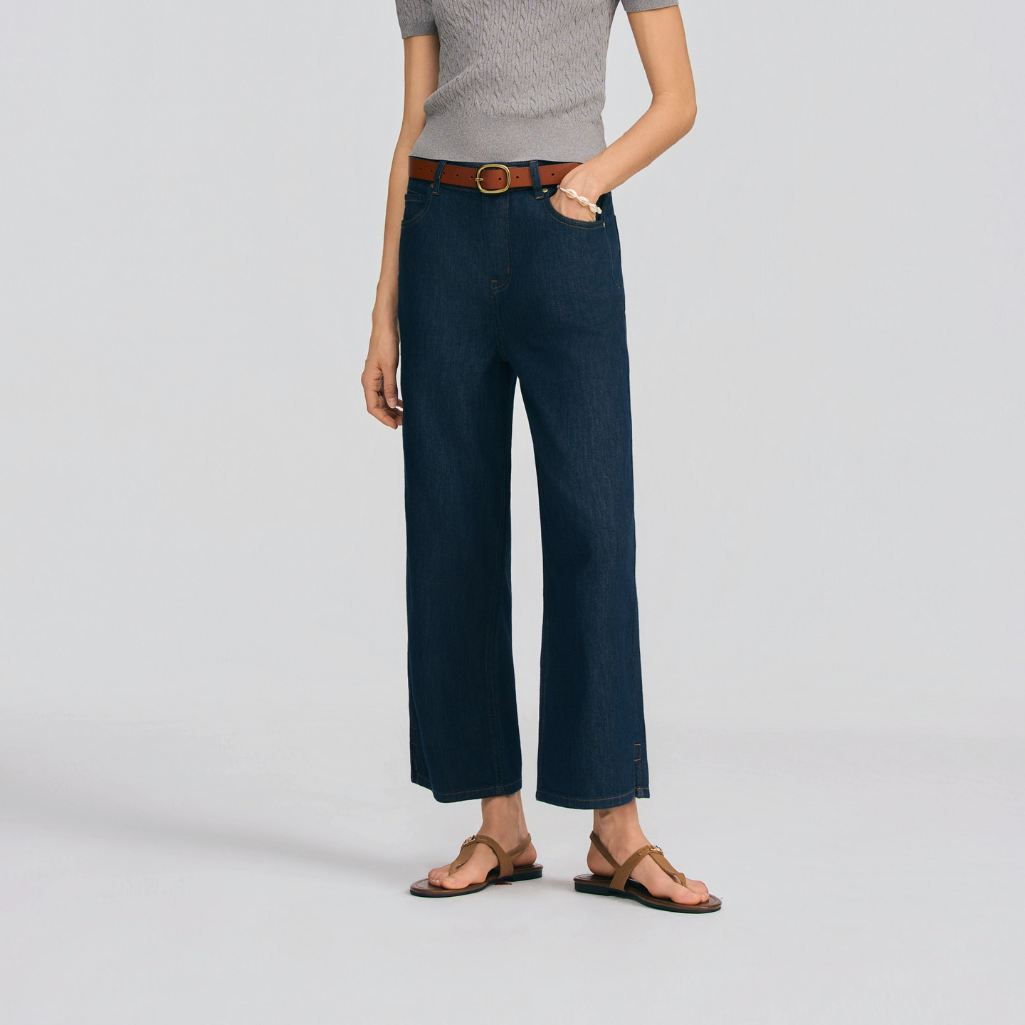 POLOWALK女士牛仔裤2026春夏裤新款经典直筒九分裤时尚百搭牛仔裤