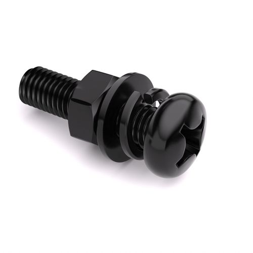 黑色304不锈钢十字圆头螺丝螺母平弹垫套装钉M2MM2.5M3M4M5M6-M10