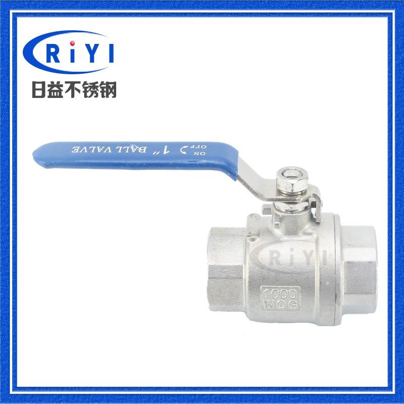 304不锈钢一片式内螺纹球阀 1片式水暖阀直通内牙丝扣阀门1PC