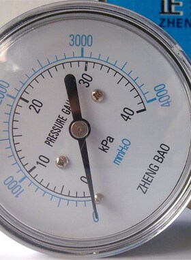 YE60 40Kpa 膜盒压力表 微压表 上海正宝压力表厂