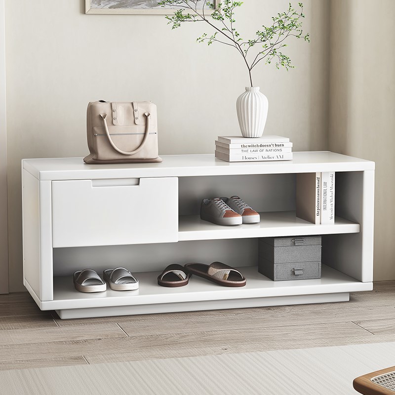 实木换鞋凳家用鞋柜一体穿鞋凳入门可坐式长条凳现代简约收纳鞋架