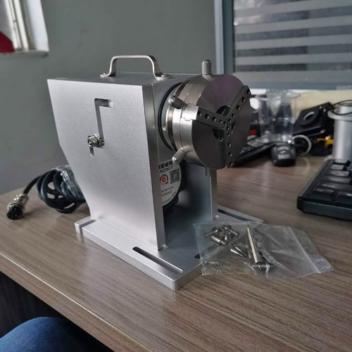 E69-快速卡头旋转轴激光打标机旋转夹具不锈钢卡盘旋转台旋转工装