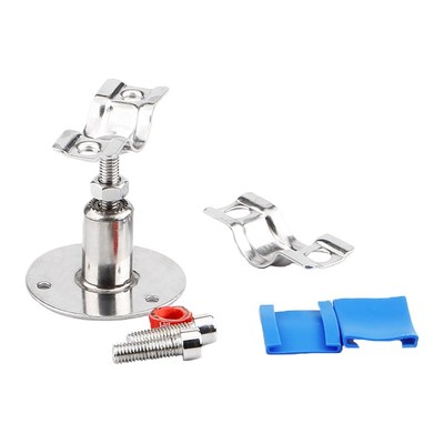 304不锈钢可调节管支架伸缩式紧固圆管管子夹管码管卡抱箍管托架