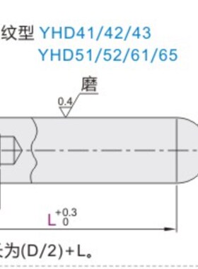 定位销 直杆球面型/直杆锥型 标准型/内螺纹型球头销YHD61/YHD41