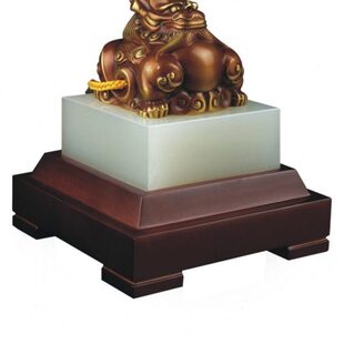 诚信天下铜质威严端坐的神兽印钮玉质印鉴办公室书房摆件商务礼品