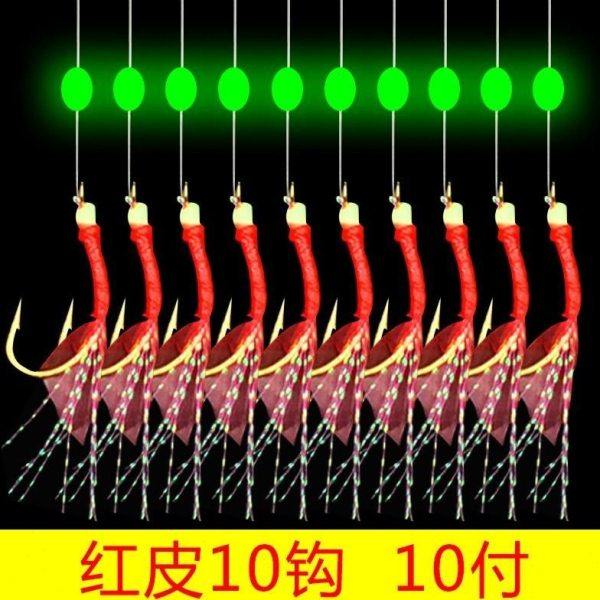 仿生羊毛串钩虾皮钓组红皮绿皮鱼钩抛竿路亚亮片假饵钓翘嘴专用钩,户外/登山/野营/旅行用品,鱼钩,淘宝优惠券,粉丝福利购,淘宝优惠卷