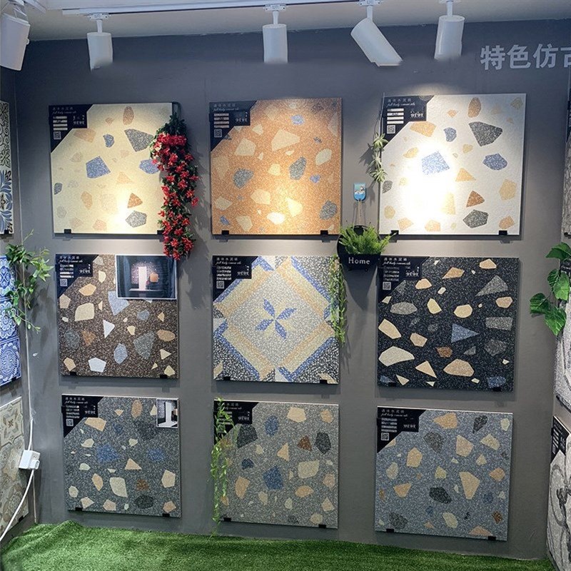 仿古砖600*600o特色大颗粒通体水磨石仿古瓷砖餐厅客厅墙 防滑地