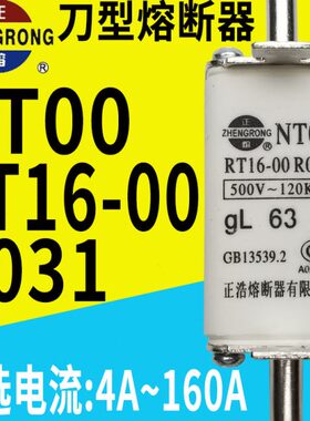 正熔正浩熔断器RT16-00 NT00 500V 660V 2A-160A陶瓷熔芯保险丝