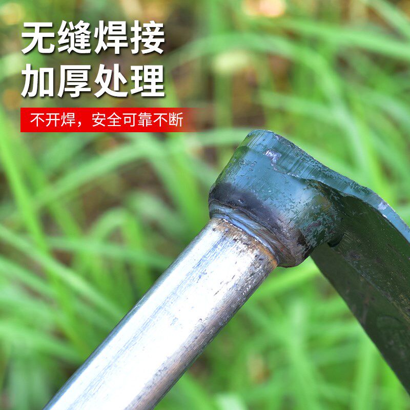 锄头全钢农用除草工具户外多功能松土种菜锄草钢柄大锄头农具撅头
