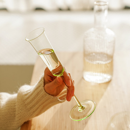 肆月香槟高脚杯水晶玻璃红酒酒杯水晶杯鸡尾酒洋酒家用杯子ins风