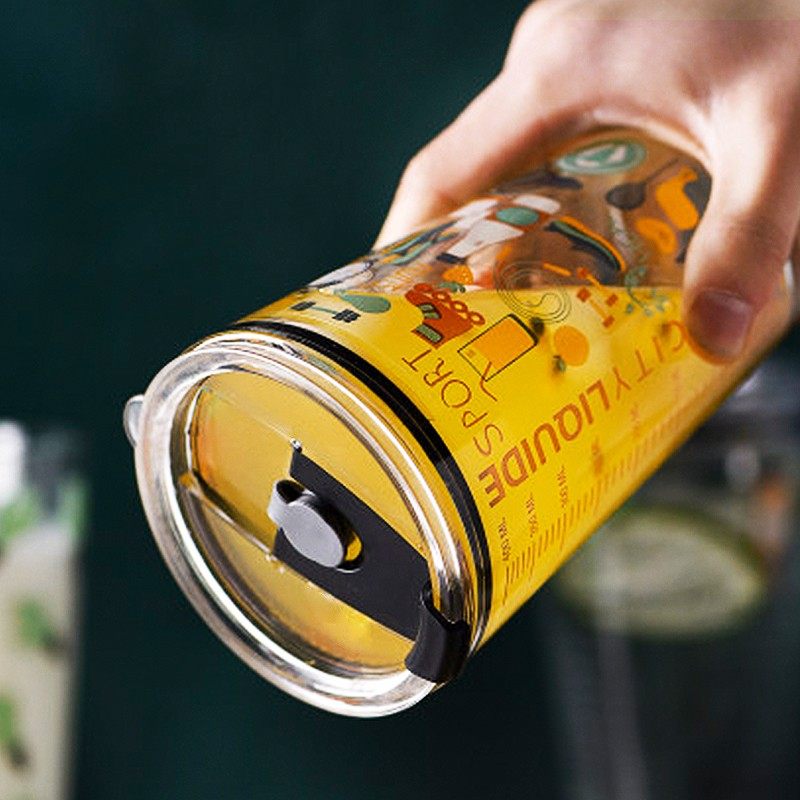 杯盖配件儿童牛奶杯盖子创意冰霸杯吸管杯两用直饮盖密封盖