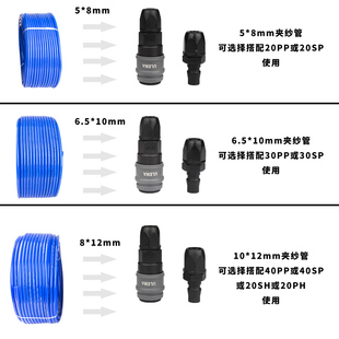 8mm6.5 气动PU夹纱管高压包纱软管气鼓卷管器空压机气管5