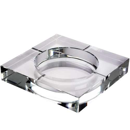 创意水晶玻璃烟缸办公室客厅个性酒吧欧式时尚大号烟灰缸印字LOGO