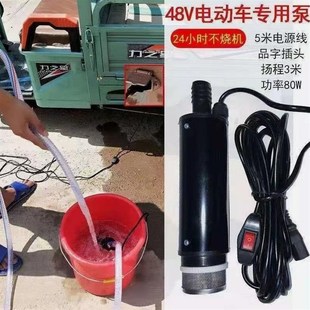 德国进口抽油泵抽水泵小型48v60v柴油和水两用泵抽油枪电动车专用