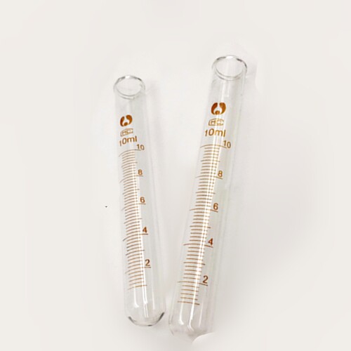玻璃刻度试管10ml 25ml化学实验器材化学试管带刻度翻口圆底试管