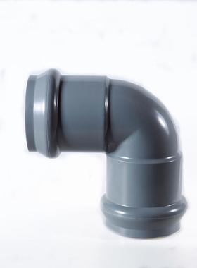 upvc灰色喇叭口橡胶圈密封承插90度22.5度45度承口16公斤弯头100