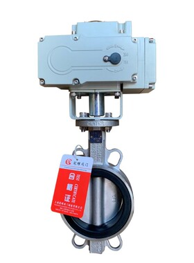 电动不锈钢对夹蝶阀D971X/F-16P304四氟水220V防爆蝶阀DN40-2000