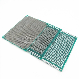 PCB万能板单面喷锡绿油玻纤实验电路板洞洞板万用板9*15线路10*15