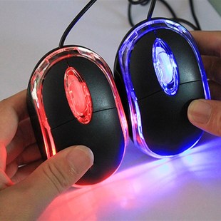 有线小鼠标华硕宏dell基台式机笔记本通用发红光蓝光USB鼠标