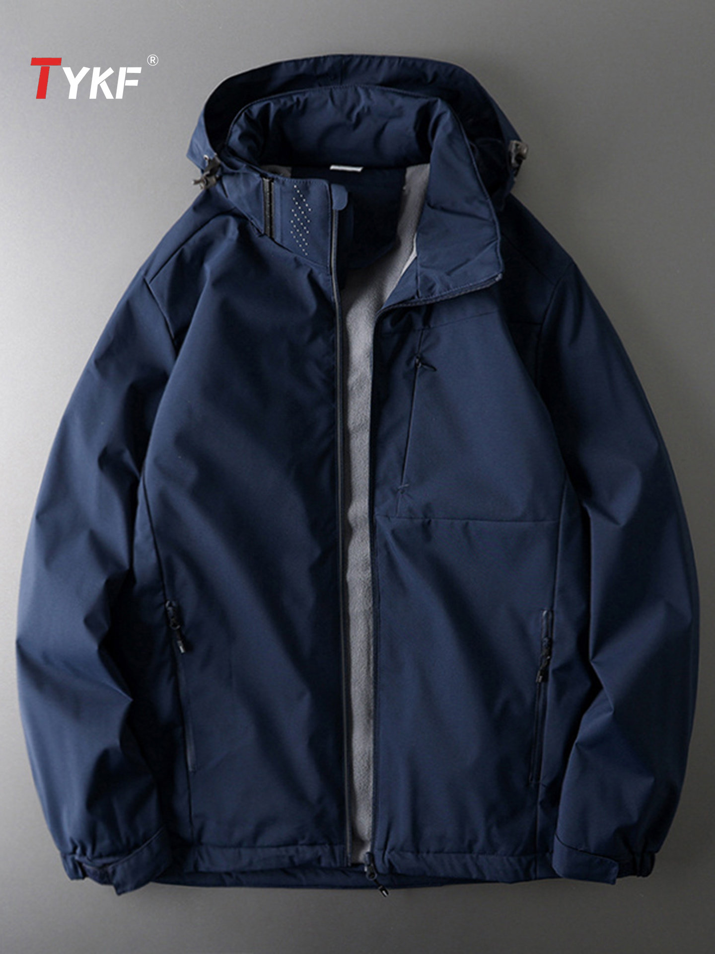 高端加绒加厚冲锋衣外套男士2025春秋冬季新款软壳连帽棉服男款潮,男装,棉衣,淘宝优惠券,粉丝福利购,淘宝优惠卷