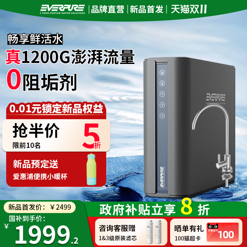爱惠浦真1200G小灰鲸净饮机