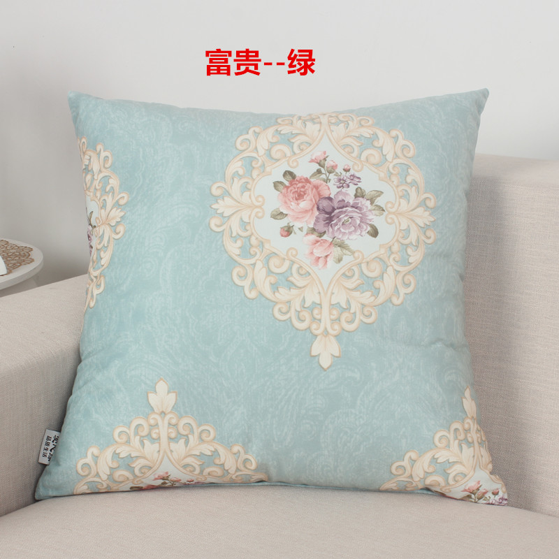 北欧沙发抱枕套短毛绒p双面印花大号床头靠背套汽车腰枕靠垫枕芯
