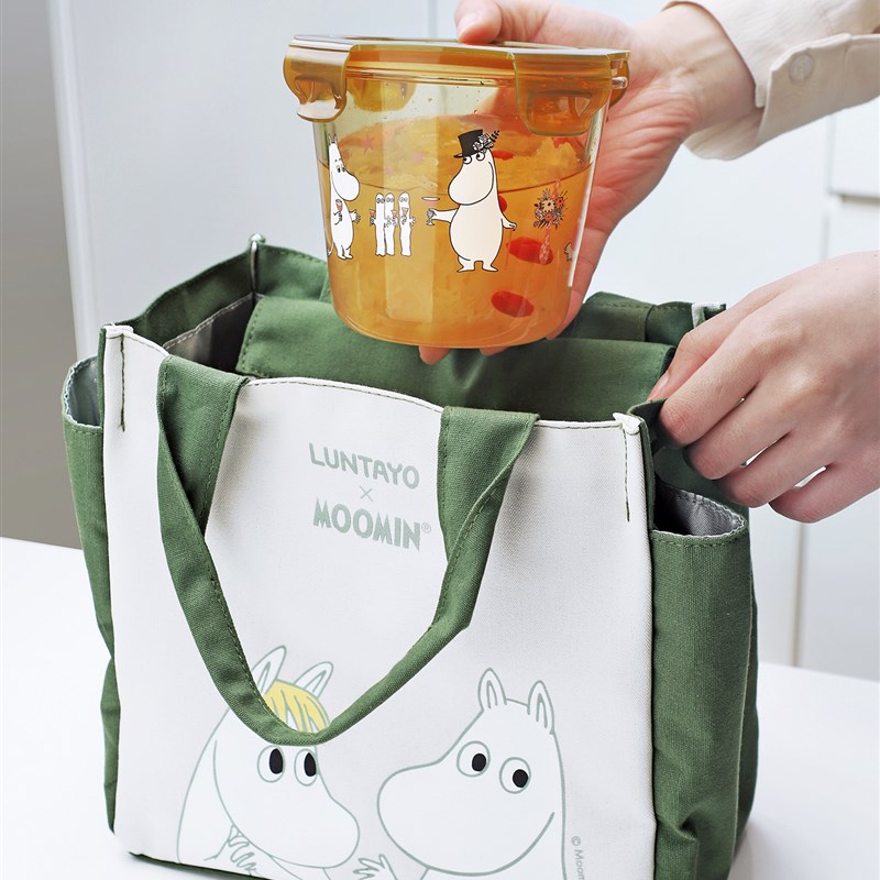 LUNTAYOx姆明联名大容量保温袋手提便携L上班族通勤学生带饭便当