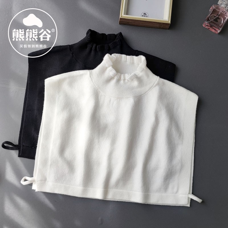 假领子 女 秋冬 保暖 花瓣y立领假衣领马甲女式针织假领衣服领子