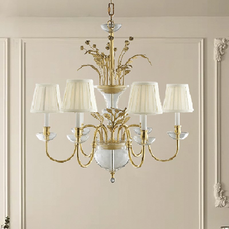 SY奢华欧法式全铜玫瑰花s朵吊灯高档别墅复式平层客厅主灯卧室灯