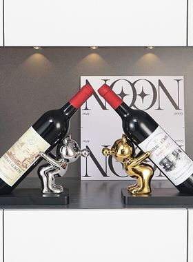 轻奢红酒架酒柜装饰品摆件餐边柜电F视柜玄关客厅创意高档乔迁礼