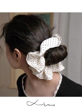 星之诺 2025夏季新款缎面E波点大肠发圈F08322