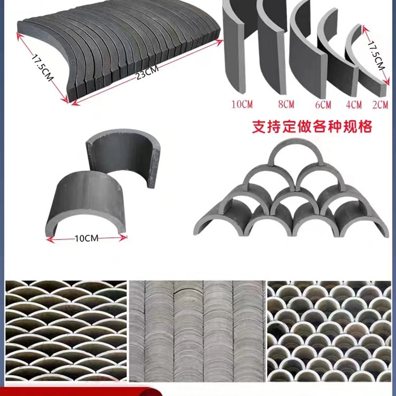 仿古瓦片装饰立瓦小青瓦拼花半圆瓦铺地青瓦片中式U隔断结婚装饰